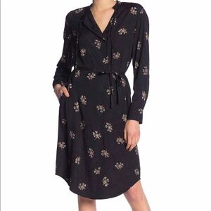 vince floral pleated camisole dress VINCE